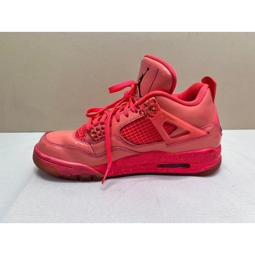 Nike Air Jordan 4 Retro NRG Hot Punch Womens 9 Pink Good AQ9128-600 Patent